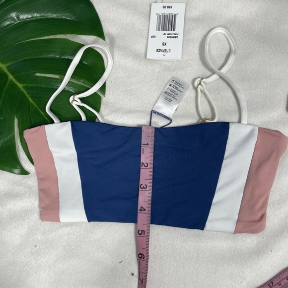 NWT‎ L Space [ SZ XS ] Rebel Bandeau Bikini Top Indigo Primrose Blue - Picture 7 of 12